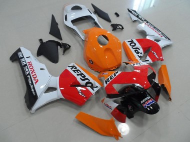 Honda CBR600RR Motorrad Verkleidung 2003-2004 - Orange Weiss Rot Glanzendes Schwarz Repsol HRC