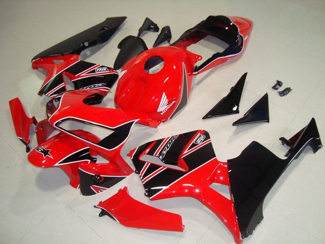 Honda CBR600RR Motorrad Verkleidungen Kit 2003-2004 - Rot Glanzendes Schwarz