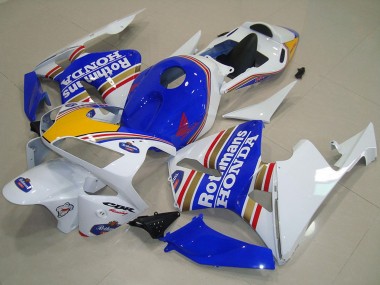 Honda CBR600RR Motorrad Verkleidung 2003-2004 - Weiss Blau Gelb Rothmans