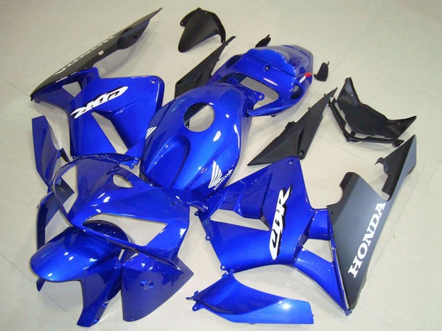 Honda CBR600RR Motorrad Verkleidung 2005-2006 - Blau Schwarz Weiss Aufkleber