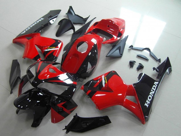 Honda CBR600RR Motorrad Verkleidung 2005-2006 - Rot Glanzendes Schwarz