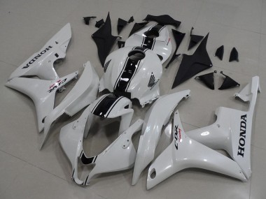 Honda CBR600RR Motorrad Verkleidung Kit 2007-2008 - Weiss Glanzendes Schwarz