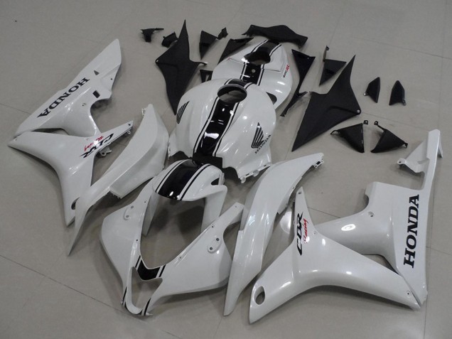 Honda CBR600RR Motorrad Verkleidung Kit 2007-2008 - Weiss Glanzendes Schwarz