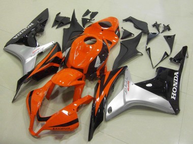 Honda CBR600RR Motorrad Verkleidung 2007-2008 - Silber Orange Glanzendes Schwarz