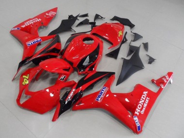 Honda CBR600RR Motorrad Verkleidung 2007-2008 - Rot Glanzendes Schwarz Rennen Unlimited Parts 74