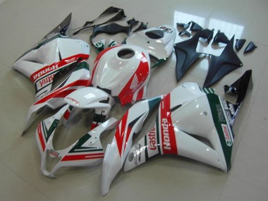 Honda CBR600RR Motorrad Verkleidung 2009-2012 - Weiss Rot Grun Castrol