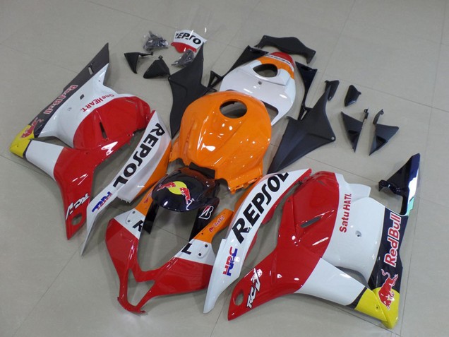 Honda CBR600RR Motorrad Verkleidung 2009-2012 - Orange Weiss Rot Gelb Blau Repsol HRC Red Bull