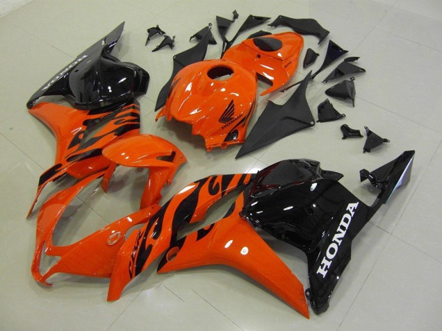 Honda CBR600RR Motorrad Verkleidung 2009-2012 - Orange Glanzendes Schwarz