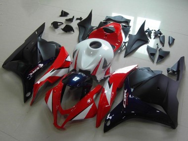 Honda CBR600RR Motorrad Verkleidung 2009-2012 - Weiss Rot Dunkel Blau Glanzendes Schwarz