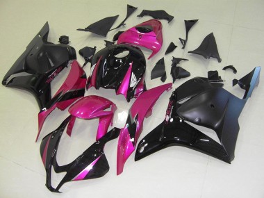 Honda CBR600RR Motorrad Verkleidung 2009-2012 - Rosa Glanzendes Schwarz Matt Schwarz