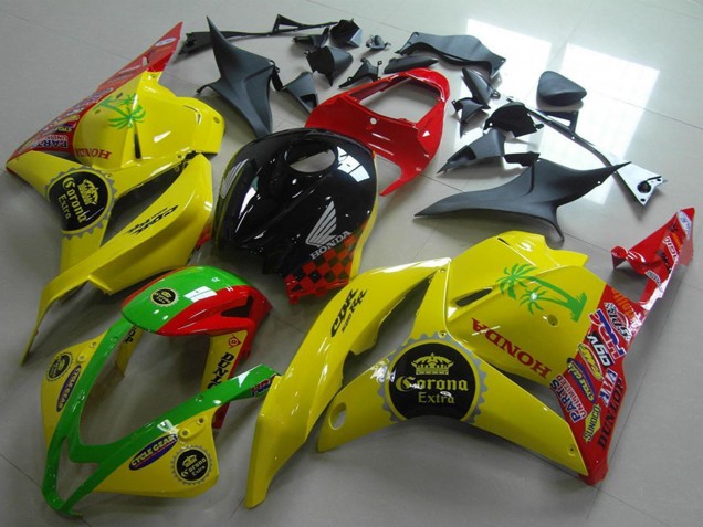 Honda CBR600RR Motorrad Verkleidung 2009-2012 - Gelb Rot Grun Glanzendes Schwarz Corona Extra