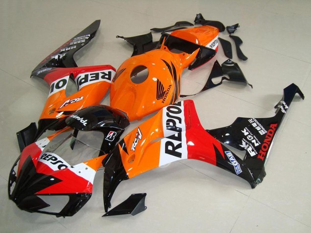 Honda CBR1000RR Motorrad Verkleidung 2006-2007 - Orange Weiss Rot Glanzendes Schwarz New Repsol