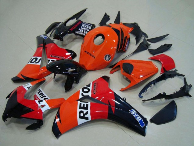 Honda CBR1000RR Abs Verkleidungen 2008-2011 - Orange Weiss Rot Glanzendes Schwarz Repsol
