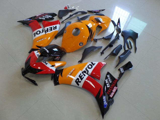 Honda CBR1000RR Motorrad Verkleidung 2012-2016 - Orange Weiss Rot Glanzendes Schwarz Repsol
