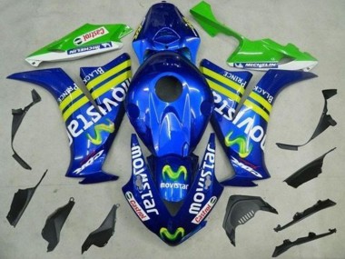 Honda CBR1000RR Motorrad Verkleidung 2012-2016 - Blau Gelb Grun MoviStar Castrol