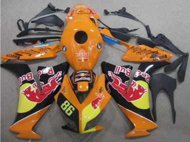 Honda CBR1000RR Motorrad Verkleidung 2012-2016 - Orange Gelb Glanzendes Schwarz Red Bull 86