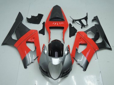 Suzuki GSXR 1000 Motorrad Verkleidung 2003-2004 - Rot Silber Schwarz
