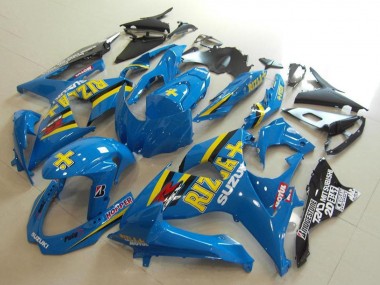 Suzuki GSXR 1000 Motorrad Verkleidung 2009-2016 - Blau Gelb Rizla Hopper Motul