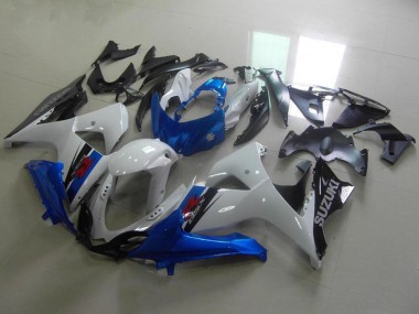 Suzuki GSXR 1000 Motorrad Verkleidung 2009-2016 - Weiss Blau Schwarz OEM Stil