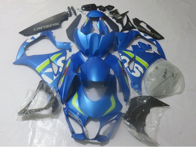 Suzuki GSXR 1000 Motorrad Verkleidung 2017-2024 - Blau Limetten Grun Weiss