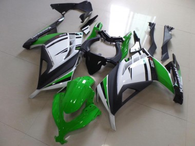 Kawasaki ZX300R Motorrad Verkleidung 2013-2018 - Weiss Grun Matt Schwarz