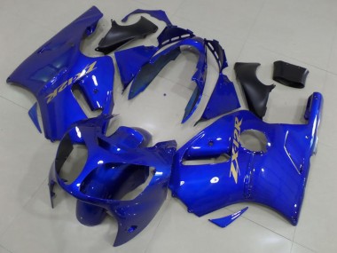 Kawasaki ZX12R Motorrad Verkleidung 2000-2001 - Blau Gold Aufkleber