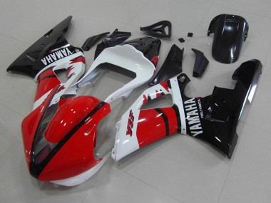 Yamaha YZF R1 Motorrad Verkleidung 2000-2001 - Rot Weiss Glanzendes Schwarz Rennen Version