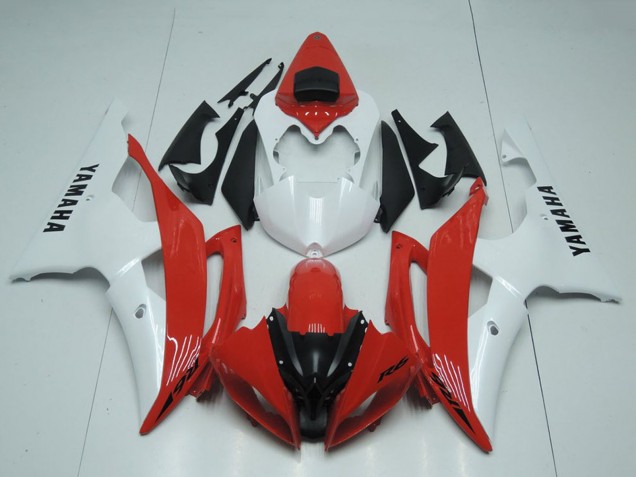Yamaha YZF R6 Motorrad Verkleidung 2008-2016 - Weiss Rot