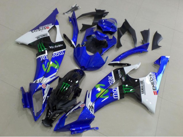 Yamaha YZF R6 Motorrad Verkleidung 2008-2016 - Weiss Blau Glanzendes Schwarz Grun Monster MoviStar