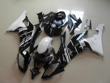 Yamaha YZF R6 Motorrad Verkleidung 2008-2016 - Weiss Glanzendes Schwarz