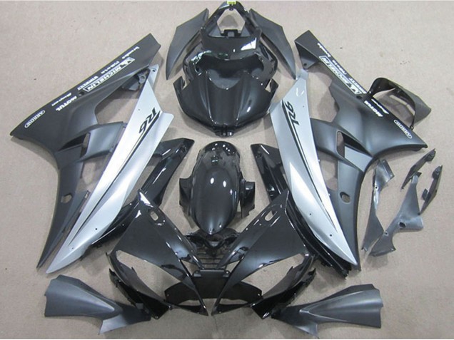 Yamaha YZF R6 Motorrad Verkleidung 2006-2007 - Glanzendes Schwarz Matt Schwarz Silber