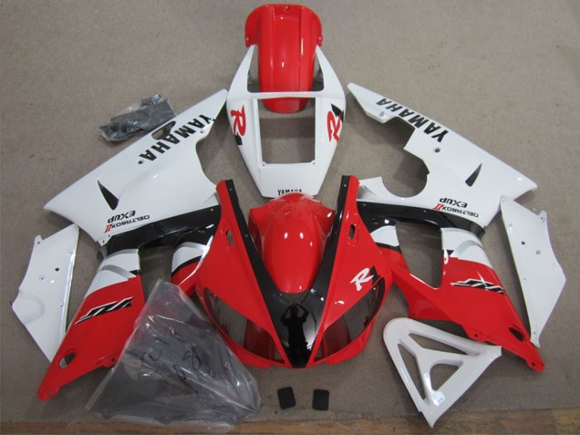 Yamaha YZF R1 Motorrad Verkleidung 1998-1999 - Weiss Rot Schwarz