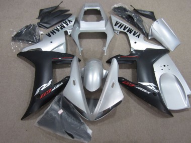 Yamaha YZF R1 Motorrad Verkleidung 2004-2006 - Silber Matt Schwarz