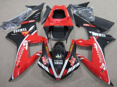 Yamaha YZF R1 Motorrad Verkleidung 2004-2006 - Rot Weiss Glanzendes Schwarz Santunder