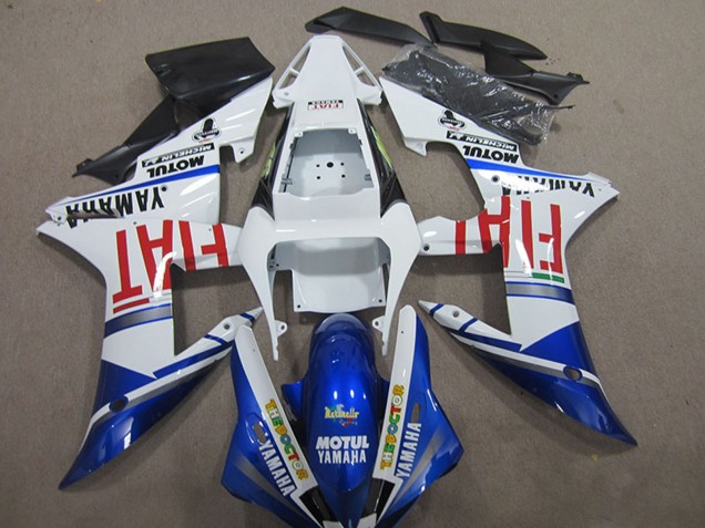 Yamaha YZF R1 Motorrad Verkleidung 2004-2006 - Weiss Blau Rot Fiat Motul