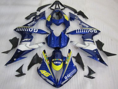 Yamaha YZF R1 Motorrad Verkleidung 2004-2006 - Blau Gelb Weiss Go 46