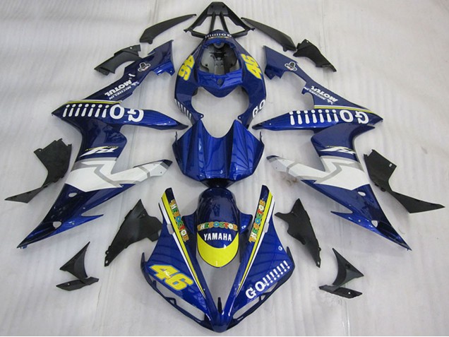 Yamaha YZF R1 Motorrad Verkleidung 2004-2006 - Blau Gelb Weiss Go 46