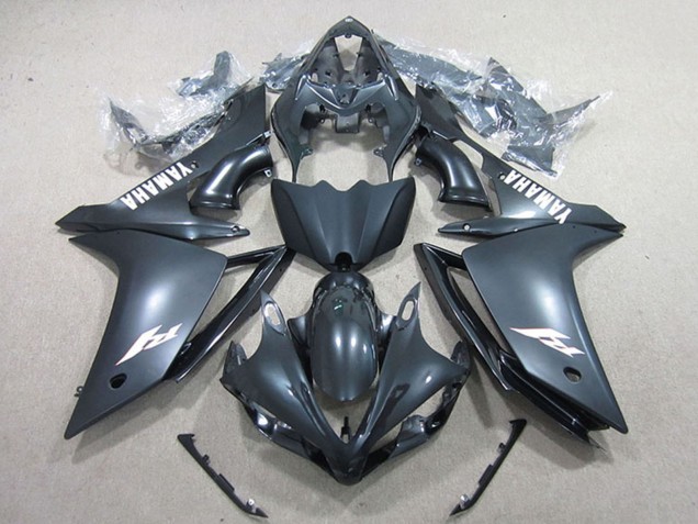 Yamaha YZF R1 Motorrad Verkleidung 2007-2008 - Matt Schwarz Weiss Aufkleber