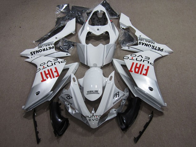Yamaha YZF R1 Motorrad Verkleidung 2007-2008 - Silber Weiss Rot Fiat
