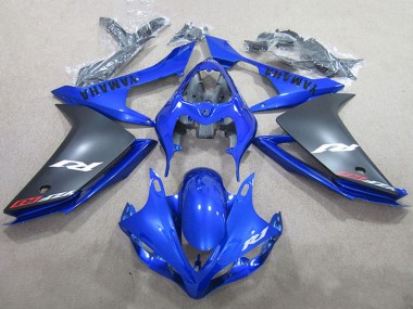 Yamaha YZF R1 Motorrad Verkleidung 2007-2008 - Blau Matt Schwarz