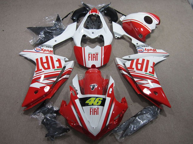 Yamaha YZF R1 Motorrad Verkleidung 2007-2008 - Weiss Rot Fiat 46