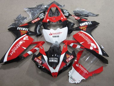 Yamaha YZF R1 Motorrad Verkleidung 2007-2008 - Rot Weiss Schwarz Volvo Santunder Fimer
