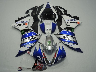 Yamaha YZF R1 Motorrad Verkleidung 2012-2014 - Blau Silber Weiss Schwarz Grun Monster IVECO Yamalube ENEOS Semakin Didepan