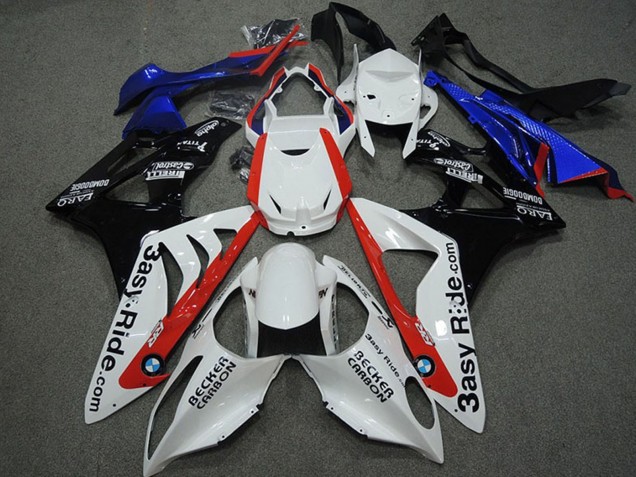 BMW S1000RR Motorrad Verkleidung 2009-2014 - Weiss Rot Blau Glanzendes Schwarz Becker Carbon