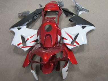 Honda CBR600RR Motorrad Verkleidung 2003-2004 - Rot Weiss Matt Schwarz