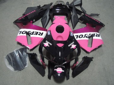 Honda CBR600RR Motorrad Verkleidung 2005-2006 - Glanzendes Schwarz Rosa Repsol