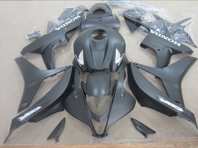 Honda CBR600RR Motorrad Verkleidung 2007-2008 - Matt Schwarz Weiss Aufkleber