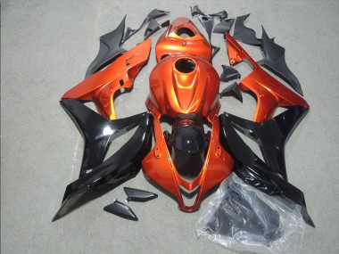 Honda CBR600RR Motorrad Verkleidung 2007-2008 - Orange Glanzendes Schwarz