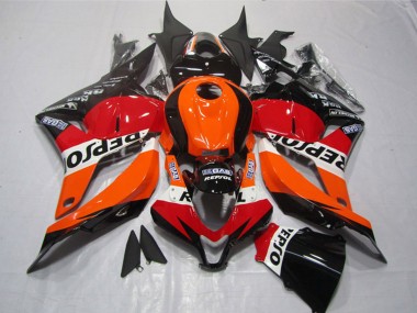Honda CBR600RR Motorrad Verkleidung Kit 2009-2012 - Orange Weiss Rot Glanzendes Schwarz Repsol