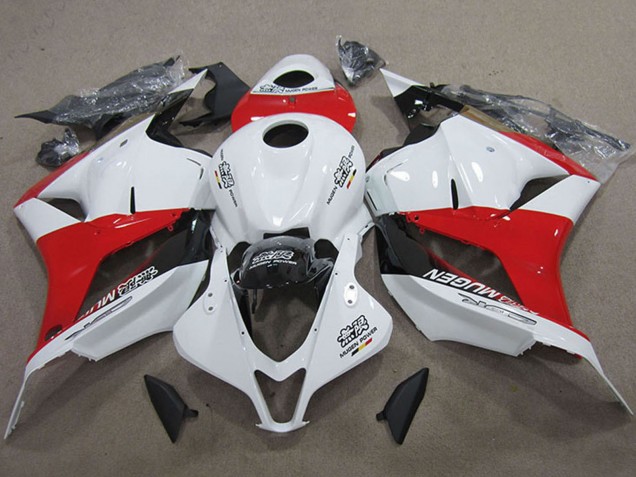 Honda CBR600RR Motorrad Verkleidungen Kit 2009-2012 - Weiss Rot Glanzendes Schwarz